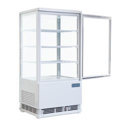 Vitrine réfrigérée blanche Polar Série C - 68L - Porte en verre - Commandes numériques