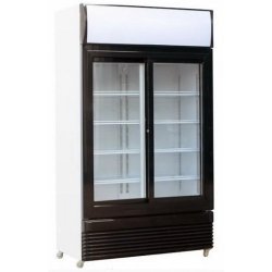 Vitrine réfrigérée à boissons en 2 portes coulissantes - capacité 750 litres - r290 gaz écologique