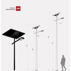 Lampadaire urbain solaire smartlight 4.1 - 5.1 / led / en acier galvanisé