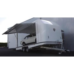 Thyphon - Remorque fourgon 1850 kg - Double essieu, polyester moulé, 5,50m x 2,30m
