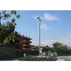 Mât fonctionnel cylindrique ICCL100 en acier galvanisé - Formats jusqu'à 12 m pour luminaires ou projecteurs