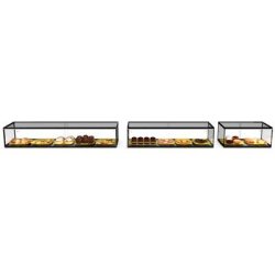 Vitrine neutre à poser - 1 niveau - 920 mm - verre trempé - EP20M | Sayl Barcelona - Avec lumière LED