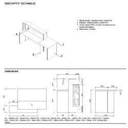 Borne d'accueil Organic avec système d'illumination - MDD - 130, Blanc brillant, A droite