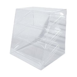 Vitrine de protection - 3 plateaux transparents - L27xP50xH52cm - PMMA - Contact alimentaire