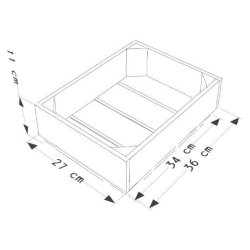 L1 - Caisses en bois Simply A Box - L36 x H11 x P27 cm - Bois brut ou 6 coloris de lasure à l'eau
