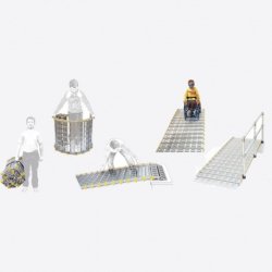 Rampe d'accès modulaire Roll-A-Ramp - aluminium anodisé - enroulable et ajustable - 76 ou 91 cm - 280 à 450 kg