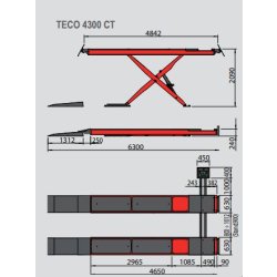 Pont élévateur à ciseaux  teco 4300