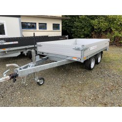Remorque Benne SARIS - K1276 - 276 x 170 cm - PTAC : 2000 kg - 2 Essieux Freinée