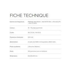 Talkie walkie Midland G9 PRO Mimetic - écran LCD, antenne optimisée, 8 canaux PMR446