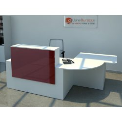 Bureau d'accueil mixte en angle topaze