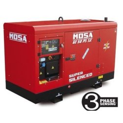 GE 50 PS SX groupe électrogène diesel Perkins - MOSA - génération triphasée 46 kVA, super insonorisé, 12h d'autonomie