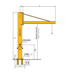 Potence à profil tubulaire - Fayat Entreprise T.P. - portée 2 à 8m - charge 125 à 1000 kg