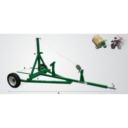 UC4W Benne agricole Rimorchio - Geo - Charge 500 kg - Longueur 155 cm - Compatible petits tracteurs et ATV