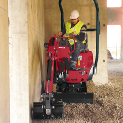 Mini-pelle zéro déport arrière avec une maniabilité et une performance exceptionnelle  pour les environnements les plus difficiles -  VI010-2A YANMAR