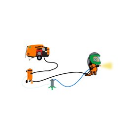 Compresseur de chantier M13TAI 1300l/mn traitement d'air intégré