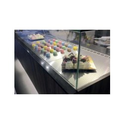 Vitrine chocolat non canalisable - Froid ventilé, avec réserves, vitrage collé ou vissé - PERLA C 200 AR