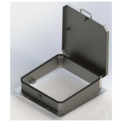 Capot de regard carré sans cheminée - acier galvanisé - différentes dimensions disponibles