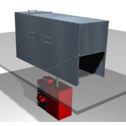 Silo métallique de stockage carré SMTL - Capacité 2,6 T - Pour granulés - Livré en kit avec sortie gravitaire