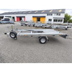 Remorque porte mini voiture Roadster Auto - PTAC 1300 kg - 1 essieu freinée basculante - Référence Roadster Auto