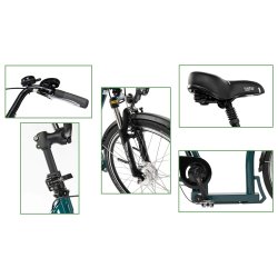 Tricycle Ally - Vélo pour personnes de petite taille avec pneus 24 pouces et équipements de sécurité