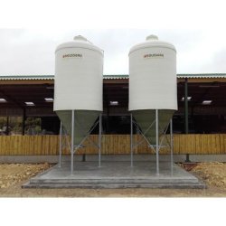 Silo d'aliment d'élevage à cône axial translucide - Ø2325 - Capacité entre 6 et 22m3 - Silo Star