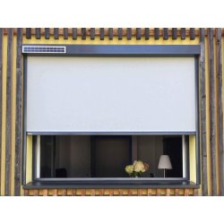 Volet roulant solaire à toile ajourée compact, design et résistant - ID-ZIP - BUBENDORFF