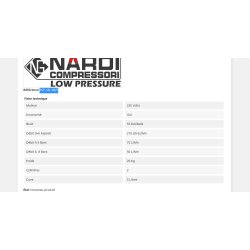 Compresseur Esprit Insonorisé 210 litres - Nardi Compressori France - Version 60/2, modèle compact bicylindre sans huile