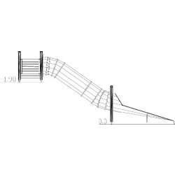 Toboggan tubulaire réf-8066685 - HAGS - montage en 19 heures - dimensions 6700x4200x2200 mm