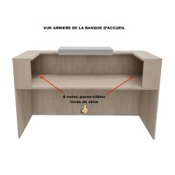 Comptoir d'accueil Delta First avec réhausse - Mobel Linea. - 144, Anthracite