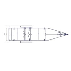 7m80-2m20 2x1500kg- 3000 kg - VLEMMIX - Remorque Porte-Bateau