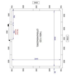 Chambre froide négative 2700X2400X2200 - 80mm Pro Line Combisteel