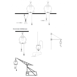 Palan électrique à câble bidirectionnel BLND-YT-HPE 90kg, 850W, longueur du câble 20 m