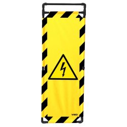 Barrière d'intervention 1 panneau PVC ou Inox 304 - H. 1 000 ou 1 800 mm, polyester velcro - Electrique / 1800 / PVC