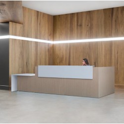 Banque d'accueil modulable et design pour espaces professionnels