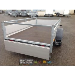 Remorque bagagère en aluminium - MCALU PRO - 1 essieu - PTAC : 750 Kg - 255 x 133 cm - Saris - Référence MP 255 133 750 1