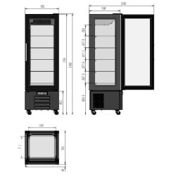 Vitrine de pâtisserie réfrigérée l1950mm 400l 7450.0845 COMBISTEEL