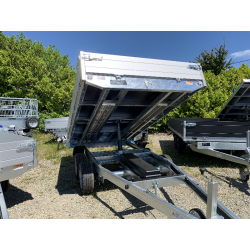 Remorque Benne SARIS - 306 x 184 cm - PTAC : 3500 kg - 2 Essieux - Freinée - Pompe électrique - K1 306 184 3500 2 E