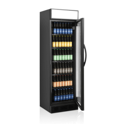 Vitrine verticale réfrigérée TEFCOLD EDRINK-38V/Z6 - 347 L, +2°C à +10°C, avec éclairage LED