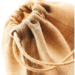 Sac réutilisable à cordelette en jute - Réf: W415 - Westford Mill - fibre résistante et écologique - Taille XXS - Couleur Natural