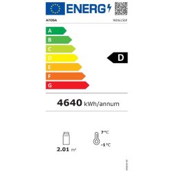 Vitrine réfrigérée droite noire service arrière 400L Atosa