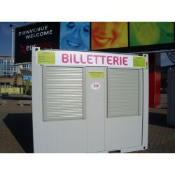 Bungalow de chantier 20' - modulaire, bureau aménagé - ossature et parois en métal isolées - 6.05 x 2.43 x 2.59 m