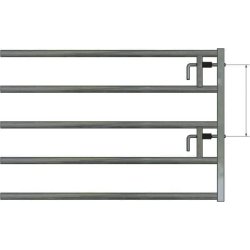Barrières de stabulation télescopiques 5 tubes - CK-Industries - robustes et adaptables avec embouts personnalisés