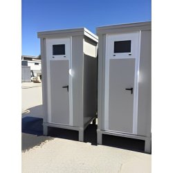 Cabine wc à la turque 113cm x 113cm x 265cm (sur pieds)