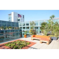 Bac de fleurissement haut de gamme en aluminium - Design contemporain et personnalisable - Logo Mekadesign