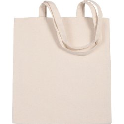 Sac shopping en coton canvas - longues anses 70 cm - Réf: KI0250 - Kimood