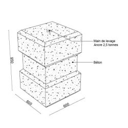Bloc de sécurité pour événements - BLOCDEF 600 - Couleur personnalisée, options et caractéristiques