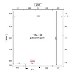 Chambre froide positive 2700X3000X2200 - 80mm Pro Line Combisteel