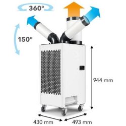 Climatiseur mobile professionnel autonome - Spotcooler PT 5300 SP - sans unité extérieure, haute performance 5,3 kW