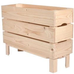 Caisse jardinière en bois H3 - Simply A Box - L18 x H39 x P54 cm - Bois brut et 6 coloris de lasure