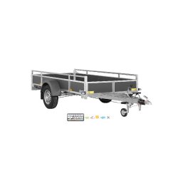 Remorque polyvalente en bois - WOODY FW150 - 1 essieu freiné - PTAC : 1500 Kg - 306 x 154 cm - Saris